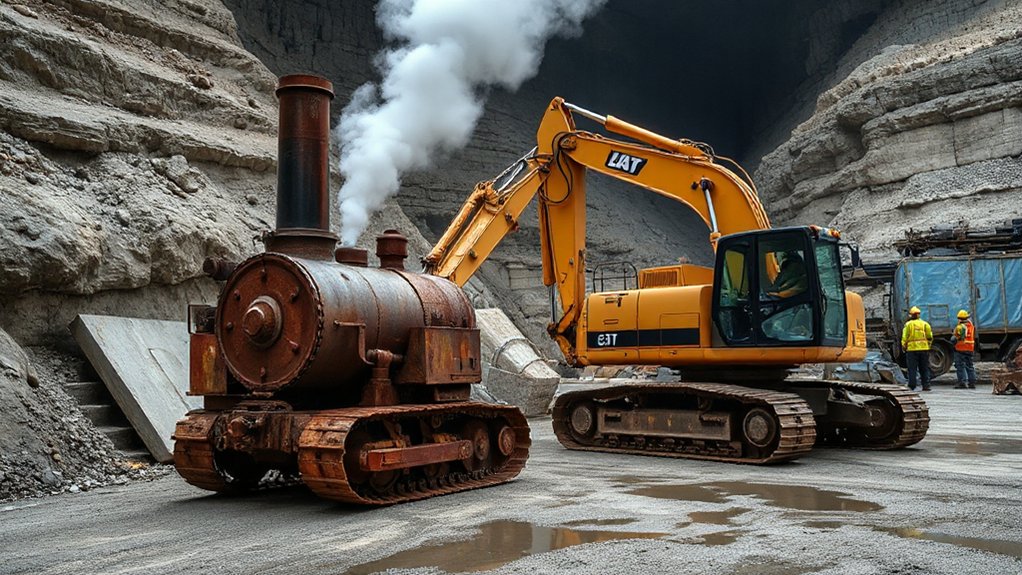 steam shovels revolutionized quarrying